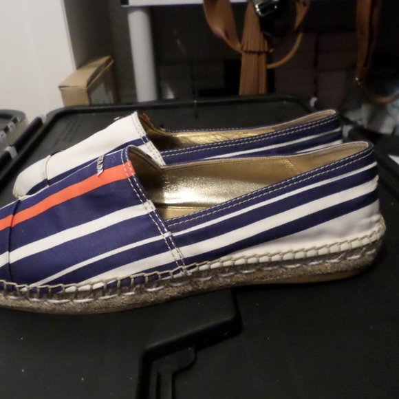 Prada Women's Calzature Donna Blue Stripe Espadrille Flats Size 40/US 9-9.5 - Picture 3 of 8